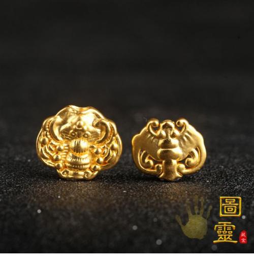 图灵藏金 纯金黄金999足金蝙蝠型藏式背云勒子隔珠佛珠手串配件_7折