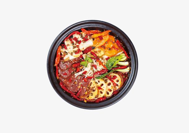 卡通砂锅冒菜png