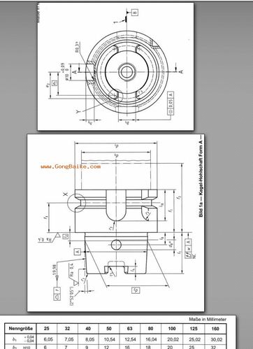 hsk刀柄尺寸图纸