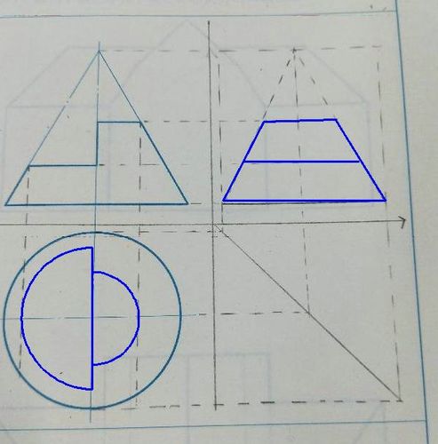 求切割后的三视图