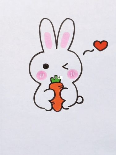 数字3画小兔子_兔子_简笔画_画个简笔画_人文_绘画