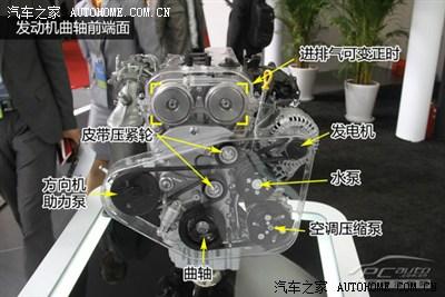 0可变进气正时发动机 发电机皮带示意图_奇瑞qq