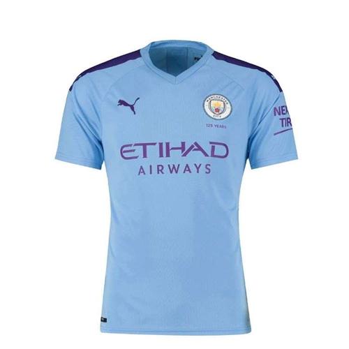 19-20曼城球衣主场短袖足球队服10号阿圭罗17号德布劳内训练服男