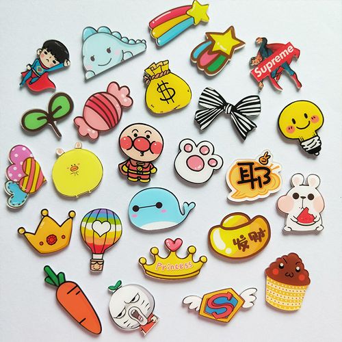 冰箱贴装饰亚克力吸磁贴卡通可爱磁性磁铁冰箱吸铁石磁力创意包邮