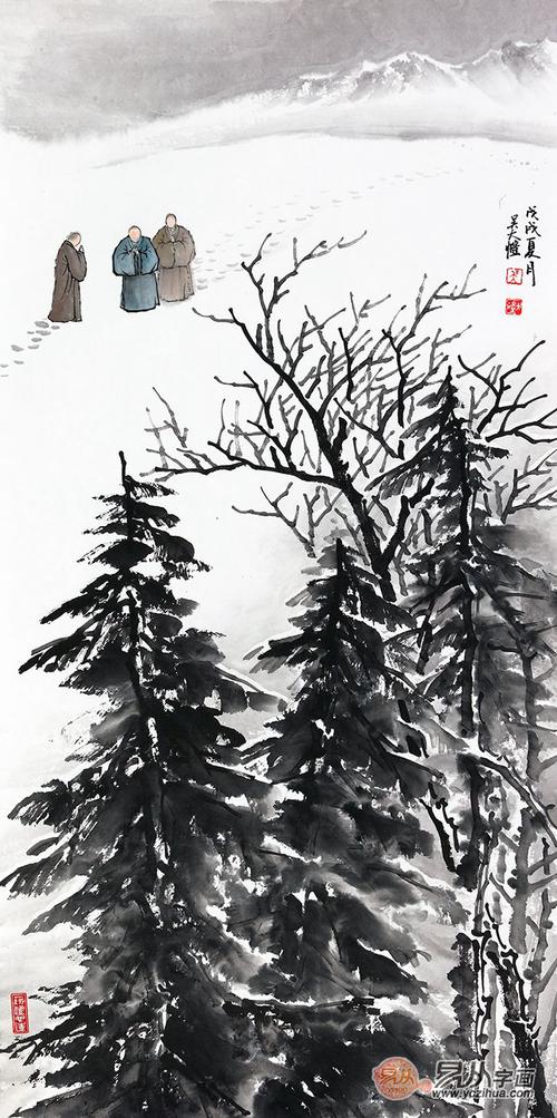 当代山水画家吴大恺,用精妙的画笔描绘出静谧的纯洁世界