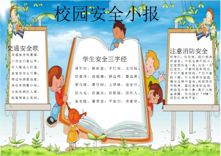 【小报模板】校园安全小报.pdf 1页