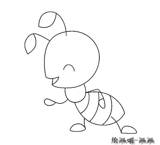 可爱卡通蚂蚁简笔画图片