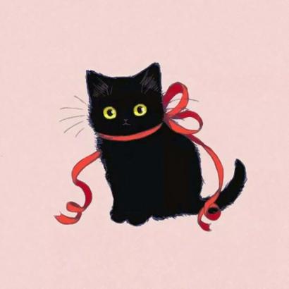 动漫猫咪情头图片高清可爱的动漫猫咪情头一左一右图片