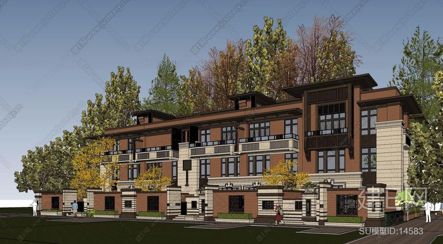 新中式联排别墅