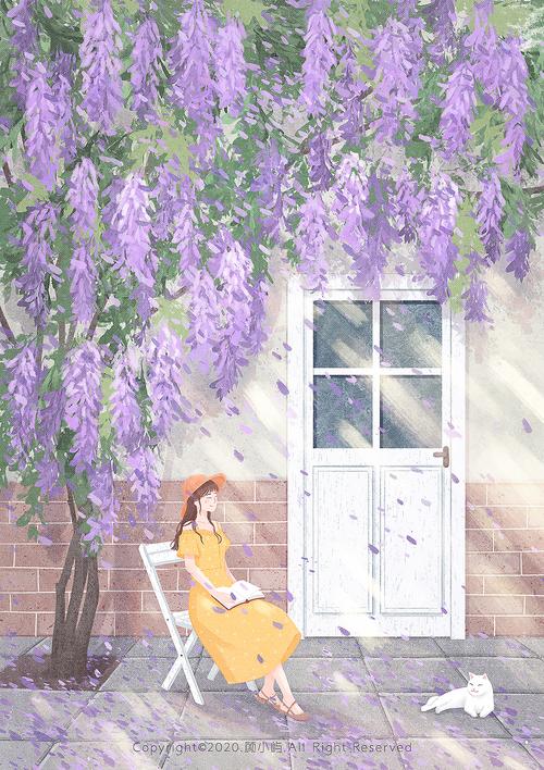 紫藤萝_顾小屿__插画师作品_涂鸦王国gracg.com