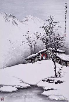点墨中国水墨丹青山水画二
