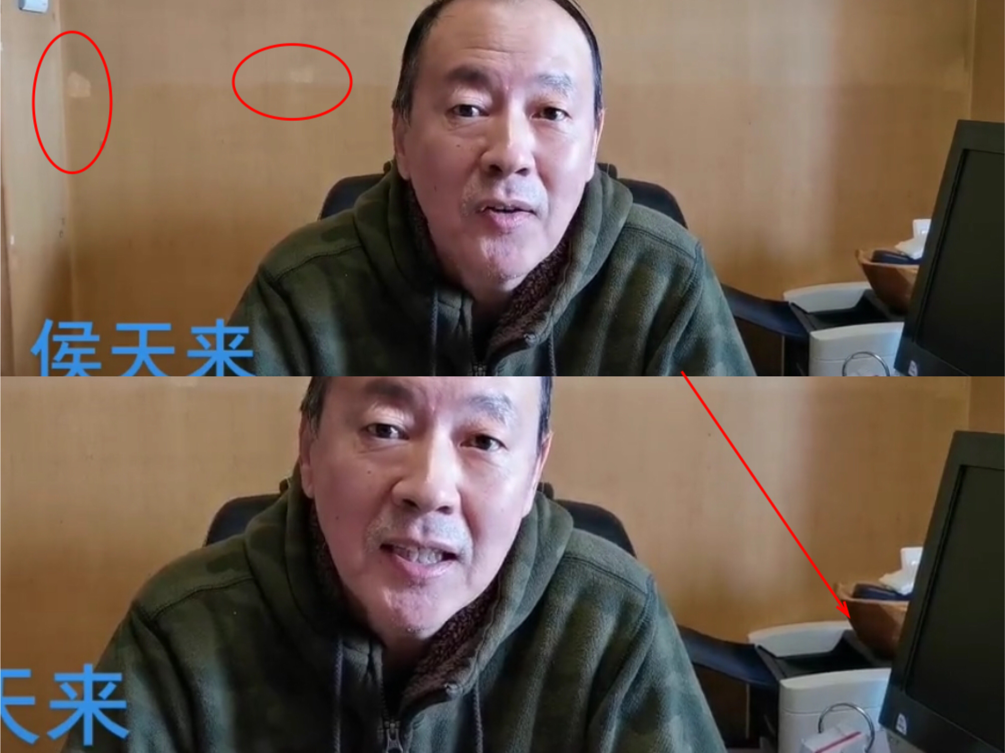 63岁老戏骨侯天来罕露面,毛发稀疏变化大,身后墙板掉漆物品乱