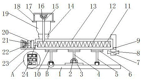一种便于调节的双螺旋挤出机的制作方法