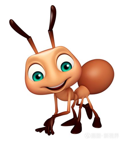可爱的蚂蚁有趣的卡通人物