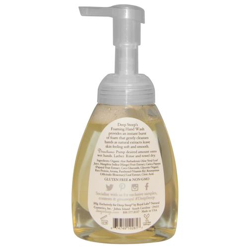 deep steep, foaming hand wash, mago papaya, 8 fl