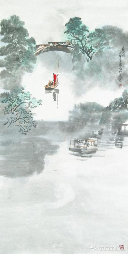 忆江南_山水作品在线展_王梦湖作品展_王梦湖在线作品_王梦湖官方网站