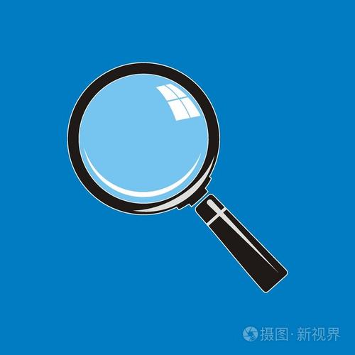 在背景上放大镜插画-正版商用图片1e43kk-摄图新