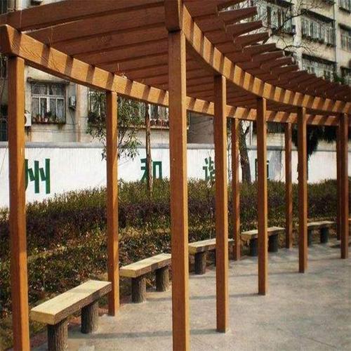 厂家直销木质防腐木廊架葡萄架 户外长廊庭院爬藤花架凉亭 文化走廊