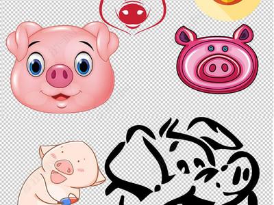 简笔画卡通猪头