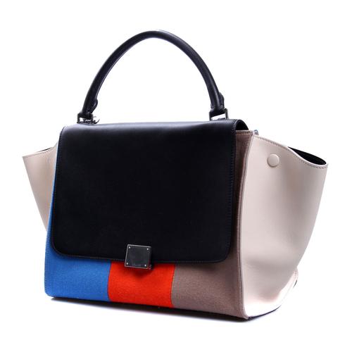 celine(赛琳)红/蓝/黑/米拼色秋千包