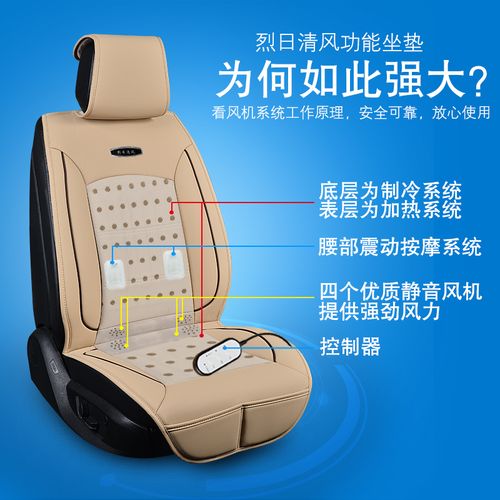 烈日清风汽车加热冬季坐垫车载12v座椅电加热垫通风按摩四季座垫