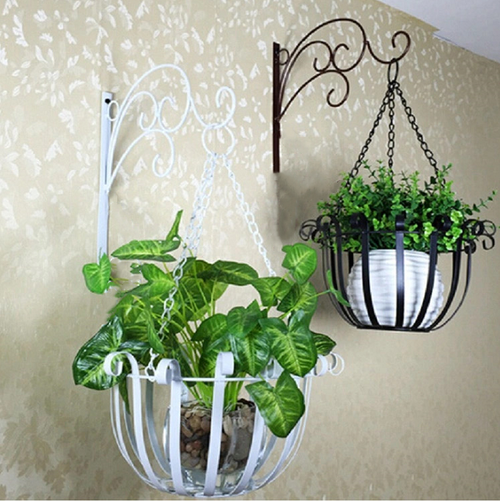 欧式铁艺壁挂花盆架绿萝壁挂花架挂墙墙上室内阳台悬挂吊兰花架