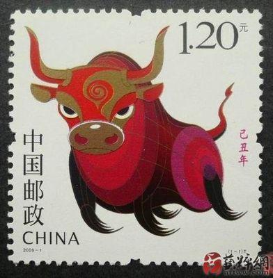 牛生肖邮票简笔画