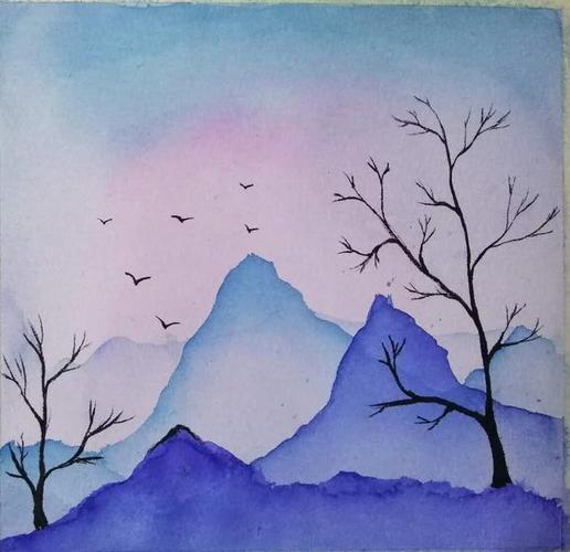 超详细步骤水彩画风景画简单易学一看就会