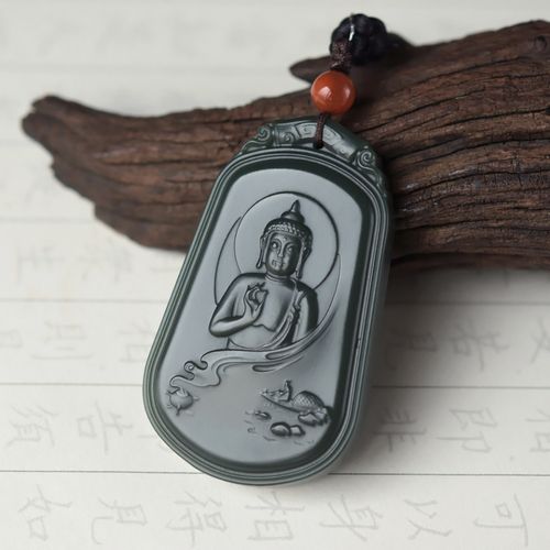 新疆和田玉青玉阿弥陀佛吊坠