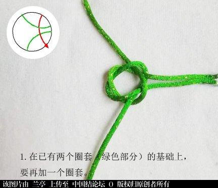 看简图编空心团锦冰花基础训练 基础训练,团锦冰花结连体教程二,兔子
