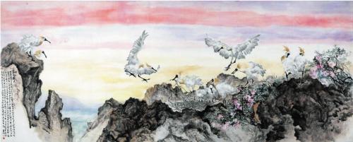 听画家常庆利谈没骨写意花鸟画(组图)