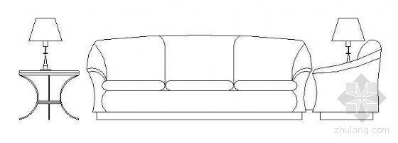 关键词: 室内外家具cad图块沙发立面