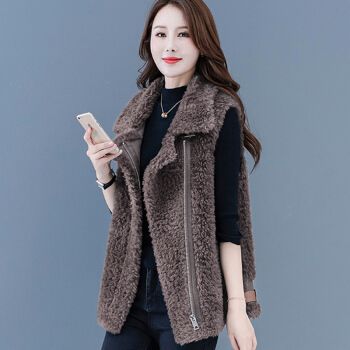 931#2021秋季外穿气质时尚坎肩马甲 咖啡色 l(建议100