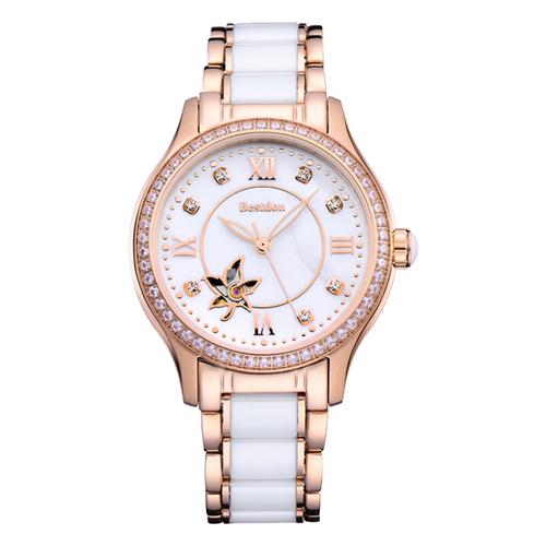 邦顿bestdon陶瓷手表女士自动机械表防水时尚潮流进口机芯水钻休闲女