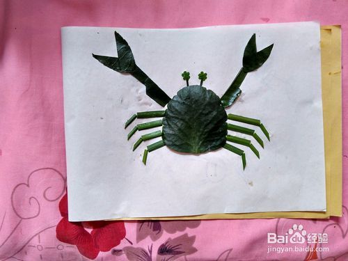 手工树叶小螃蟹