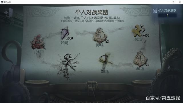 第五人格:深渊奖励全部发布,个人达到80场可获得"断剑