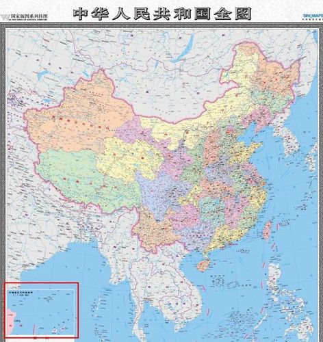 资料图:中国新版地图放大了钓鱼岛位置,南海区域不再以缩略图形式