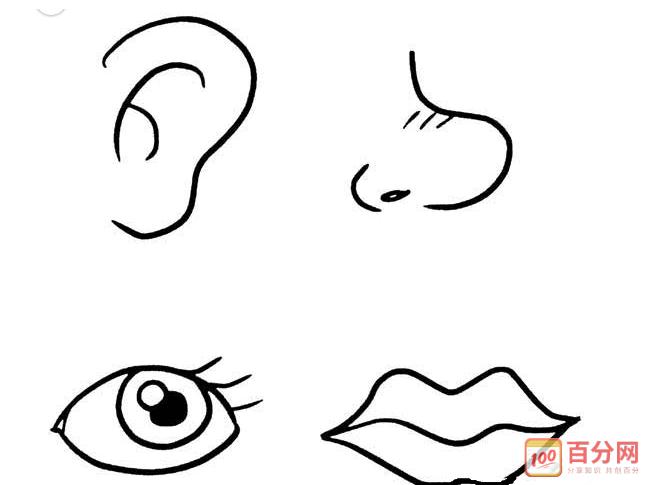五官简笔画幼儿园