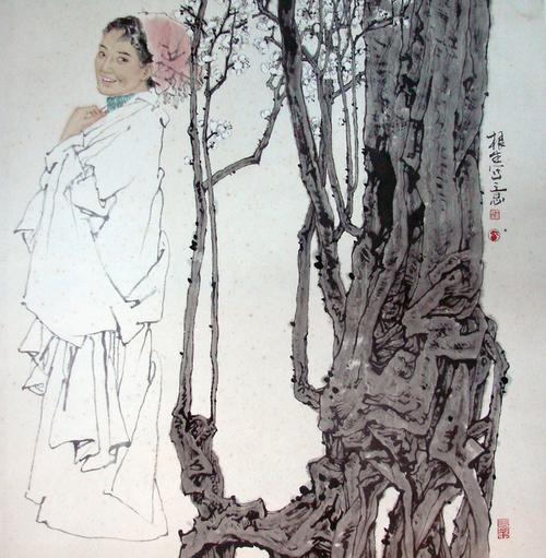 王根生工笔人物画欣赏