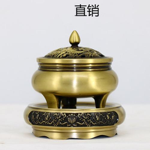 仿古龙凤拉丝熏香炉 缠枝香炉 铜浮雕底座 香炉 批发直销量大价优