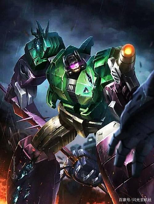 变形金刚动漫人物:重涂狂派霸天虎头领战士-沼泽鳄龙