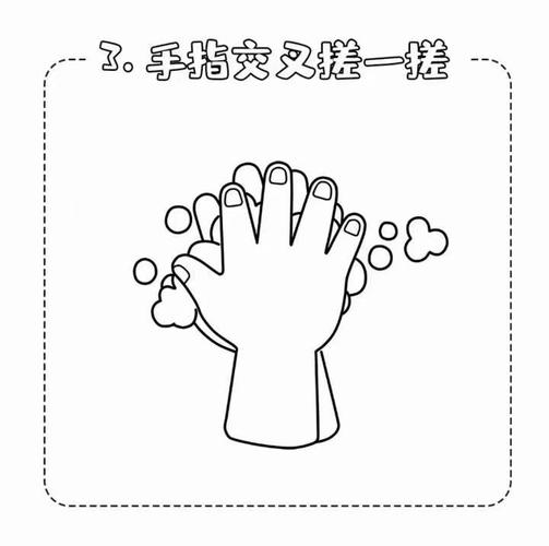 七步洗手法卡通素材图片