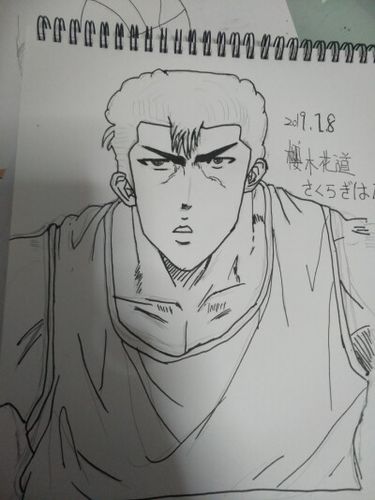 樱木花道简笔画大图