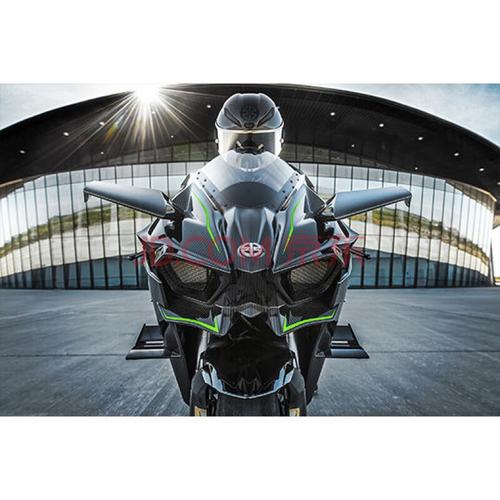 川崎h2r摩托车公路赛机车杜卡迪海报墙贴纸壁画卧室休闲 01图案 40x60