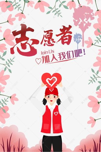 创意卡通志愿者海报