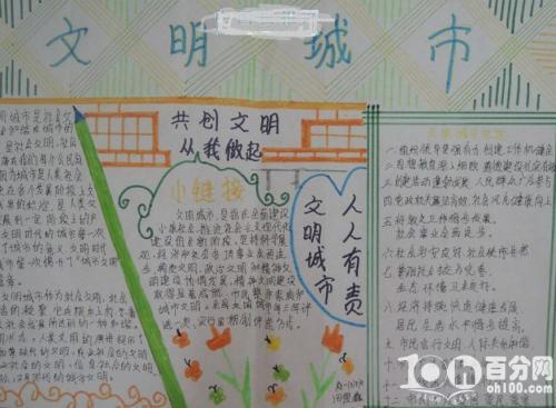 双创文明县城平安县城手抄报 创文明城市手抄报