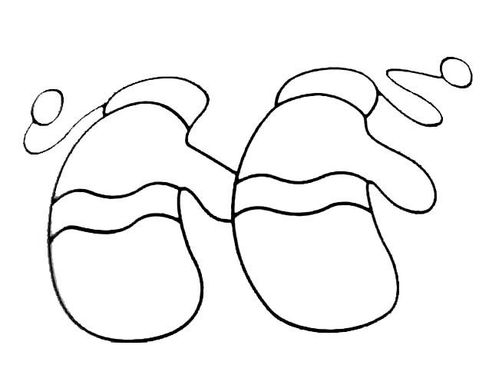 手套物品简笔画步骤图片大全-儿童简笔画大全