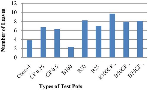 figure    number of komatsuna leaves in the basic