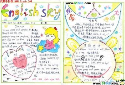 关于电话用语的英语手抄报 英语的手抄报