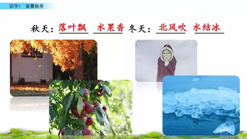 一年级语文下册第一课《春夏秋冬》教案 设计人:王淑芹